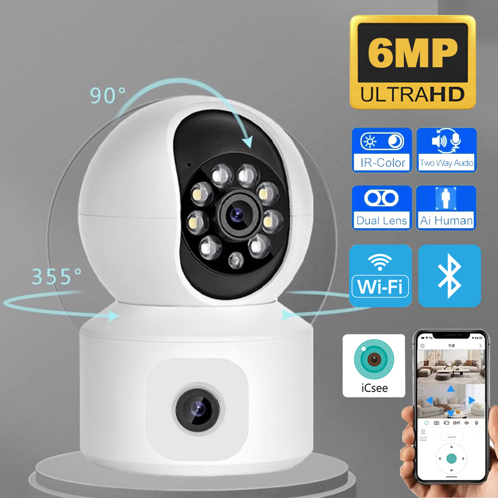 6MP ICSEE WiFi IP 카메라 듀얼 렌즈 듀얼 - Eufy Camera E220 리뷰 및 가격